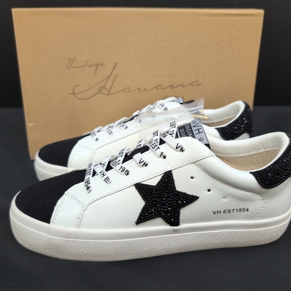 Vintage Havana Grande Slip On Women's Sneaker US 7.5 Black & White - Picture 4 of 16